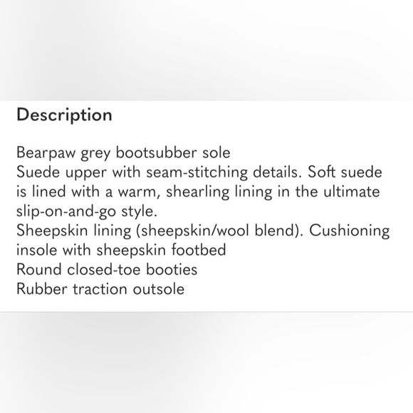 Bearpaw NeverWet Suede Leather/Sheepskin Shearling Gray Women's Boots US 9 - Picture 14 of 16